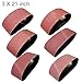 M-jump 18 PCS 3 x 21 inch Aluminum Oxide Sanding Belt Kit-Include 3 Each of 60 80 120 150 240 400 Grits-Premium Sandpaper Sander Belt for Portable Belt Sander