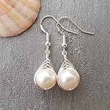Exclusive from yinahawaii, Wire Braided Sized Round Natural Pearl Earrings,