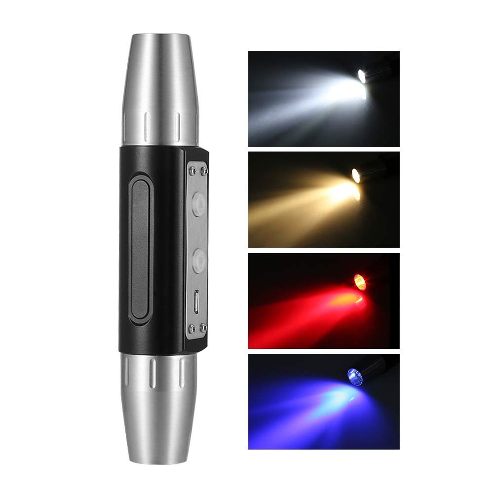 Simlug 【𝐁𝐥𝐚𝐜𝐤 𝐅𝐫𝐢𝐝𝐚𝒚 𝐃𝐞𝐚𝐥𝐬】 Jade Appraisal Light Detector Lamp, Super Bright DX6 USB Rechargeable Quad LEDs Expert Jade Appraisal Flashlight for Jewelry Appraisal Gemstones Diamond