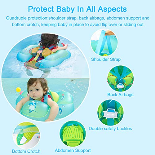 image for Dreamfun 【Upgrade】Baby Swimming Float Ring - Baby Spring Floats Sw