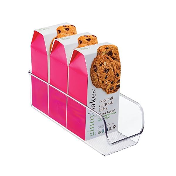 iDesign-56830-Cupboard-Storage-Box-Small-and-Slim-Plastic-Kitchen-Organiser-for-Fridge-and-Pantry-Fridge-Storage-Bin-for-Food-Drinks-and-Condiments-Clear iDesign Fridge Organiser, Stackable Storage Container , Small BPA-free Clear Drawer Organizer for Kitchen, Fridge and…