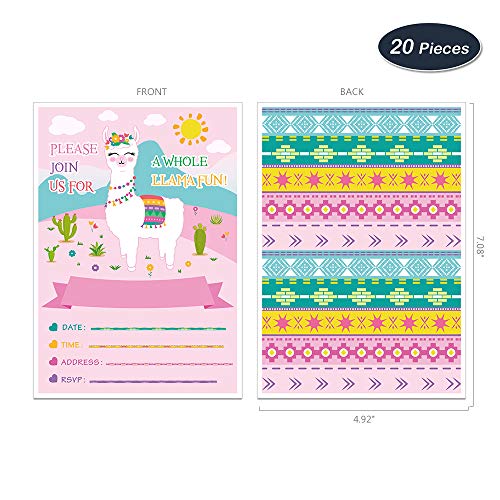 4 WERNNSAI+Llama+Party+Invitations+Envelopes