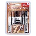 Yunhigh Furniture Markers Touch Up Wood Repair Markers and Wax Sticks Crayons with Sharpener for Stains, Scratches, Wood Floors, Tables, Desks, Carpenters, Bedposts, Touch Ups, Cover Ups - Set of 13