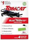 Tomcat Super Hold Glue Traps Mouse Size - 4 Traps | Captures Mice | Also Used for Cockroaches, Scorpions, Spiders & Many Other Pests