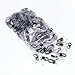 Tattoo Ink Ring, 100pcs Tattoo Ink Ring Pigment Ink Holder Container Cup with Sponge Eyebrow Tattoo Kits(Black Ring, White Cup)