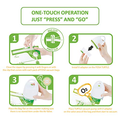 image for FOSA Reusable Vacuum Food Storage Bags Sous Vide Bag 3 Sizes (Combo pa