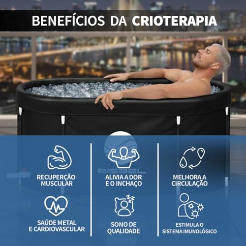 Banheira Bisbel De Gelo Ofurô Profissional Dobrável Spa Portátil Alta Qualidade Grande Crioterapia