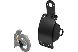 Amazicha Motorcycle 1" Axle Hole License Plate Bracket Curved Side Mount License Plate Holder Compatible for Harley Sportster Bobber Chopper
