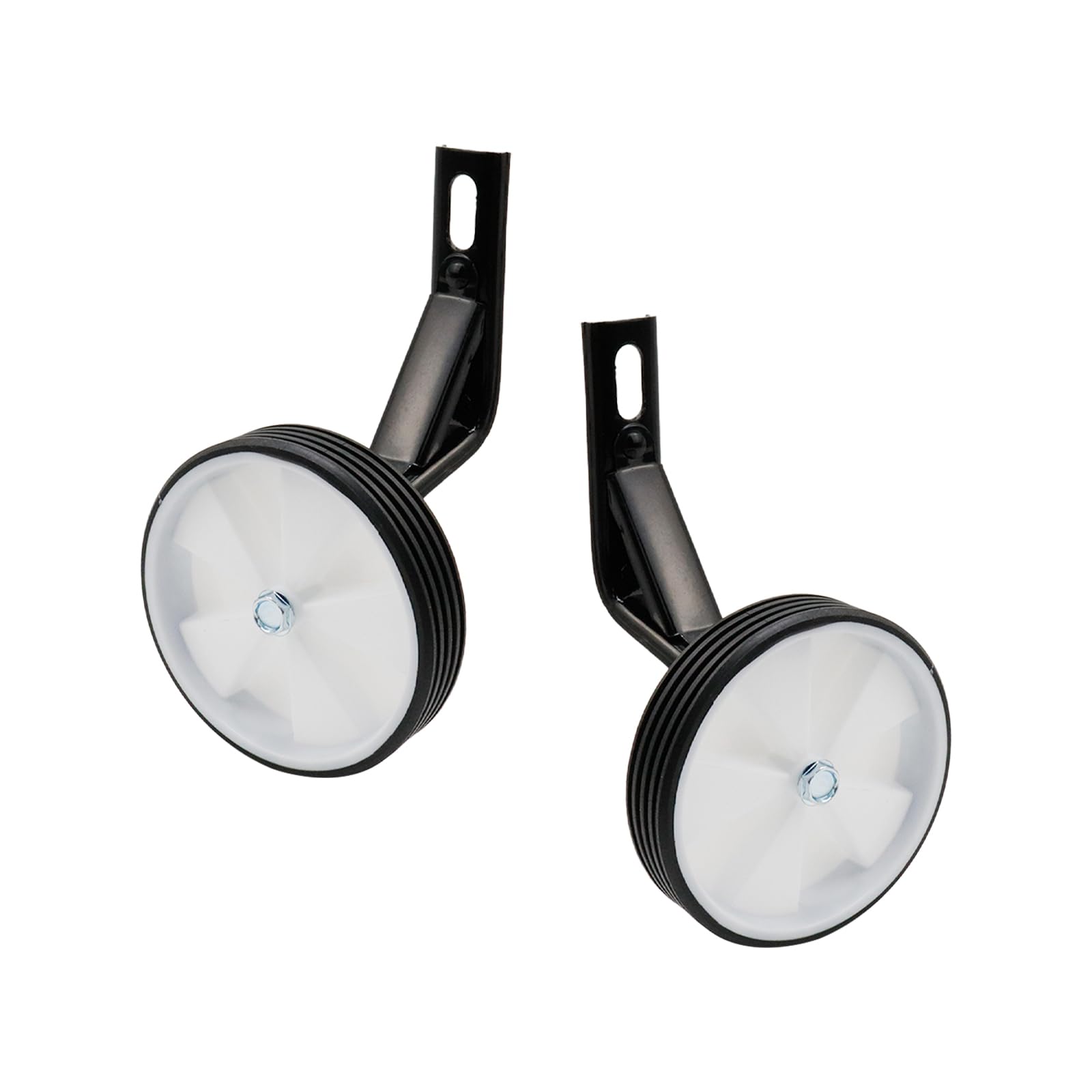 Photo 1 of Tsnamay Pair of Black Bicycle Auxiliary Wheel Children's Bicycle Accessories For 14 Inch,Training Wheels Kids Bike Wheels,White