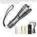 Outlite E6 High Powered Tactical Flashlight with 2pcs Rechargeable 18650 Battery and DC Charger, Ultra Bright LED Handheld Flashlight, 5 Light Modes Lantern Torch - Adjustable Focus Taclight