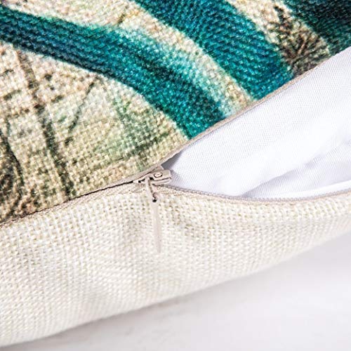 Tarolo Set of 4 Linen Throw Pillow Cover Case Summer Coastal Nautical Theme Red Anchor Sailboat Compass Waves Decorative…