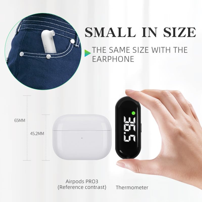 Medical Forehead Thermometer, Rechargeable Thermometer for Adults and Kids, Portable Infrared Digital Thermometer with Fever Alarm and LCD Display, Fast Accurate 1s Instant Results (Black)