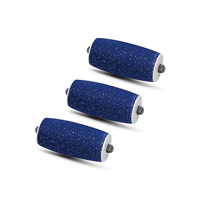 Refill Rollers for PediBunny Electric Foot File - Set of 3(Blue)