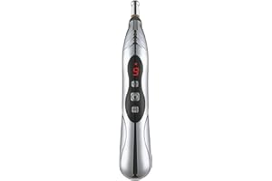 boxoon Electronic Energy Pen, Acupuncture Tool With 3 Heads, 9 Adjustable Levels, Usb Rechargeable, Pain Relief, 7.2 X 1 In /