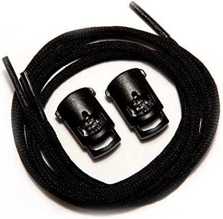 Race-Runner Non-Stretch Laces (38-Inch, Black Laces with Black Race Lock)