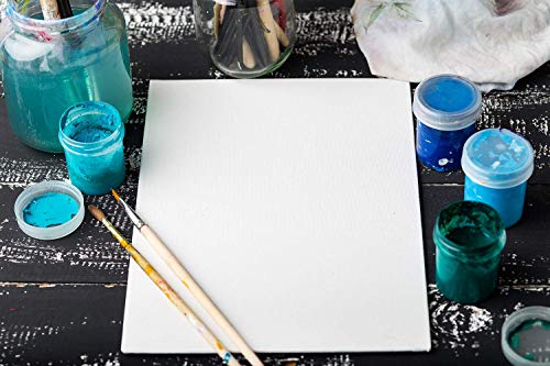 image for Arteza 6x6” White Blank Canvas Panels Boards, Bulk Pack of 28, Prime