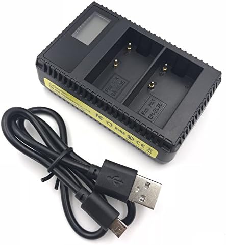 EN-EL3, ENEL3, EN-EL3e, ENEL3E, EN-EL3a USB Charger LED Dual Battery Charger for Nikon D50, D70, D70 KIT, D70s, D80, D100, D200, D100 SLR, D300, D300s, D700, MH-18, MH-18a