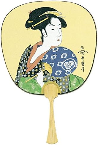 Japanese Uchiwa (Paddle Fan) Fushimiueno Kyokushodo “Uchiwa Bijin”