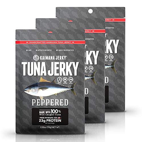 Kaimana WildCaught Ahi Tuna Jerky Peppered Rich in Omega3s & High