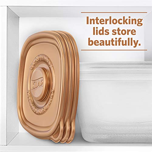 GladWare Home Tall Entree Food Storage Containers, Large Square Holds 42 Ounces of Food, 3 Count