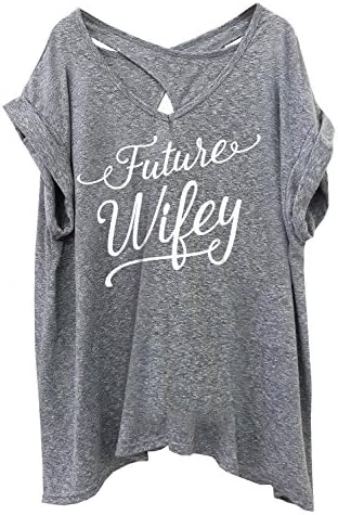 TeeMixed Future Wifey Cross Back Bride Bridesmaid Bride Bachelorette Party T-Shirt