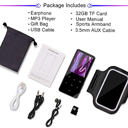 MP3, 16 Plus 32GB Large Memory MP3 Player with Bluetooth 4.2, Portable HiFi Stereo Sound MP3 Music Player with 2.4 Inch Screen, FM Radio/Voice Recording/Armband/Earphone, Built-in Speaker[Grc] - Thumbnail 6