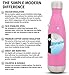 Simple Modern Stainless Steel Vacuum Insulated Double-Walled Wave Bottle, 9oz - Bubble Gum Pink