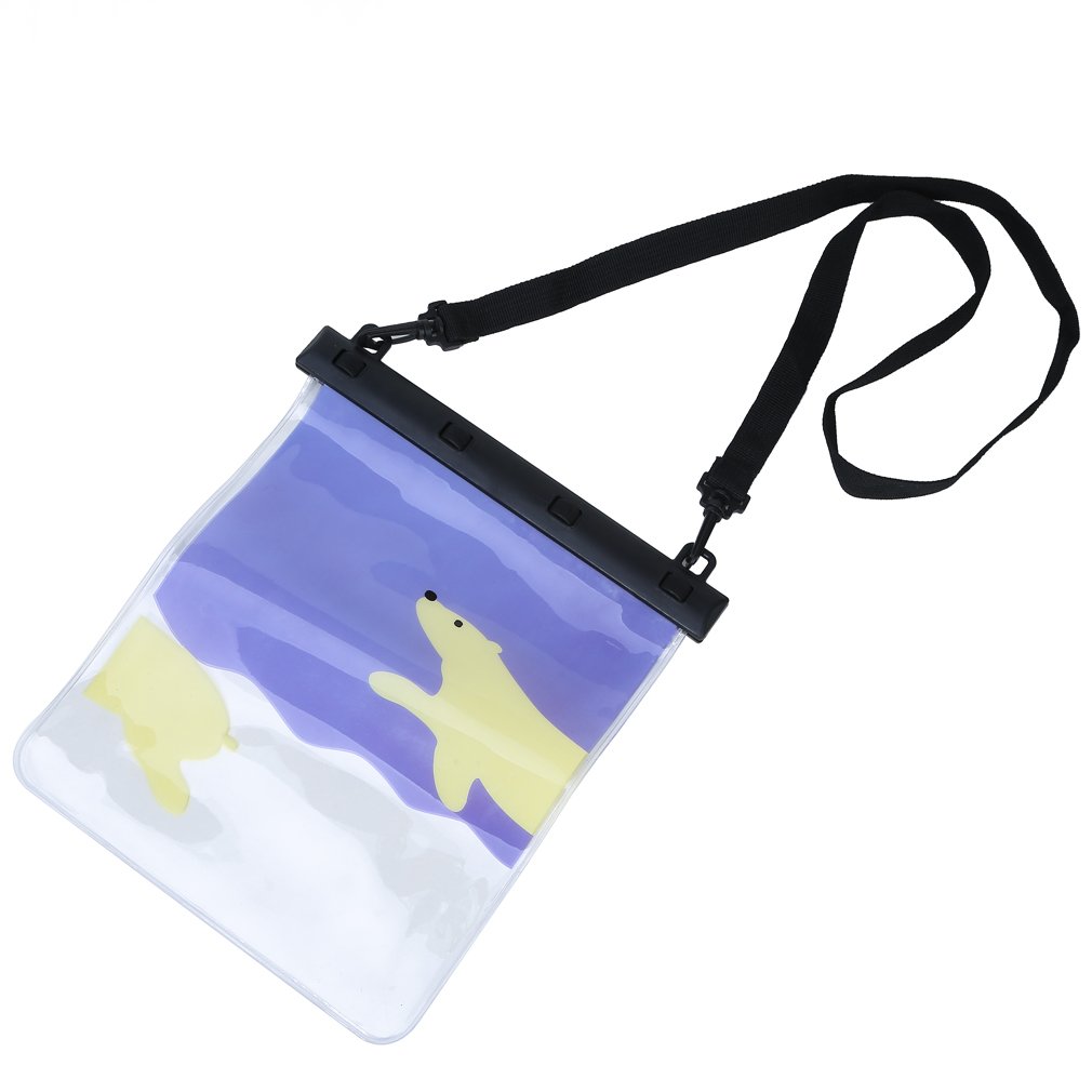 Sumerk Universal Waterproof PVC phone case, Cell Phone Dry Bag Pouch with Clear Sensitive PVC Touch Screen and Large size for 2 phones and daily accessories - Purple