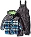 Rugged Bear Boys' Snowsuit with Plaid Coat Two-Piece Set