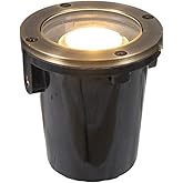 VOLT 12V 3-in-1 Waterproof IP68 Mini in-Grade Light with Brass Top (Bronze) for Low Voltage Landscape Lighting of Pathway, Ga