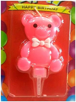 Theme My Party Candle for Birthday Parties (Teddy Girl)