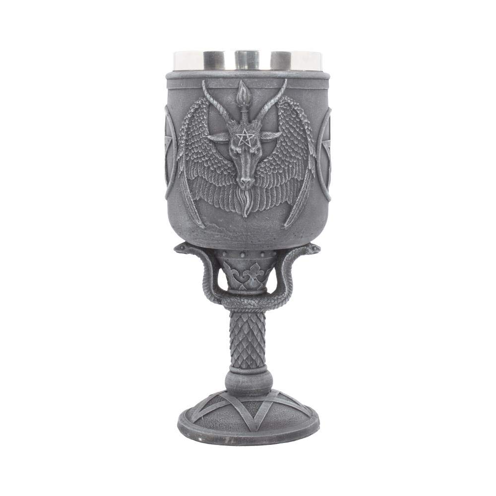 Nemesis Now Baphomet's Thirst Goblet 27cm Black, Resin w/Stainless Steel Insert, 20cm