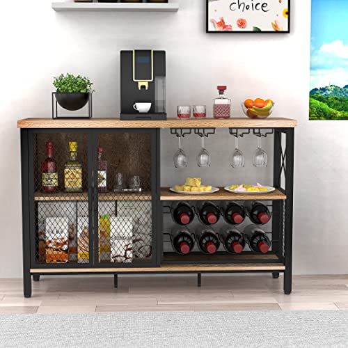Liquor Cabinet Bar for Home, Wine Cabinet Adjustable Inner Board Multifunctional for Home, Bar, Living Room