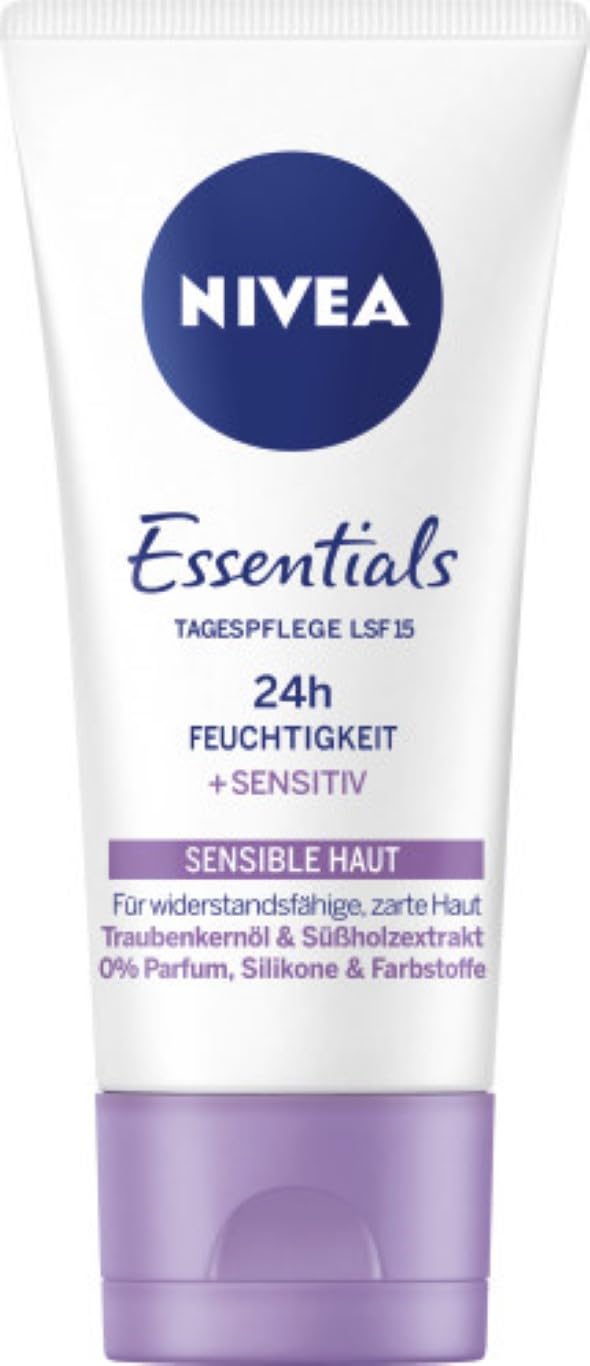 Nivea Soothing Day Cream 24 Hour Moisturising Sensitive Skin SPF 15 oh, 50 ml