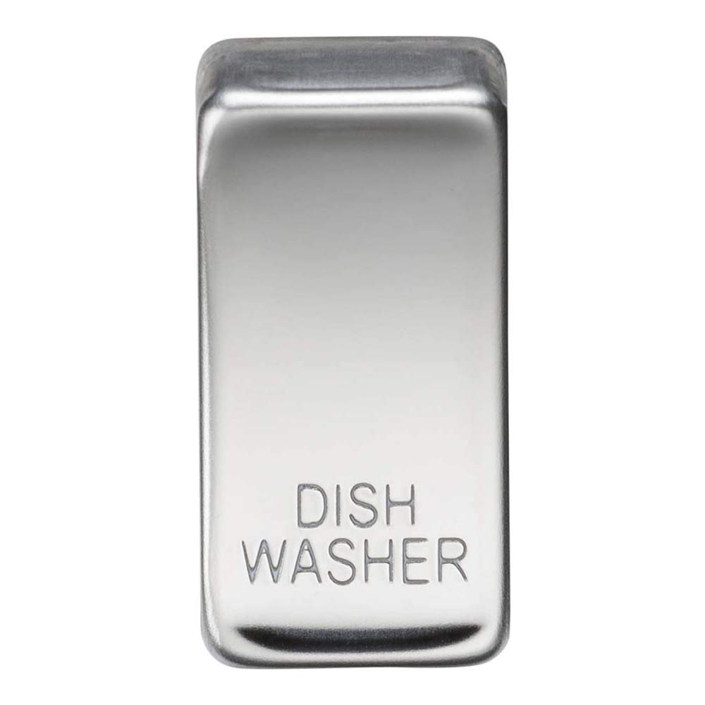 Switch Cover"Marked Dishwasher" - Polished Chrome