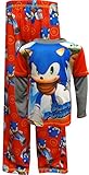 Sonic Big Boys' 2pc Sleepwear Set, Red, Small (6/7)
