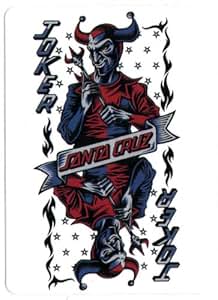 Amazon.com : Santa Cruz Skateboard Sticker - Joker Playing Card skate board skateboarding sk8 ...