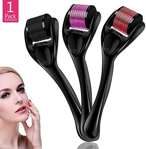 Derma Roller AG540 Titanium Microneedle Derma Roller Skin Care for Face Wrinkles Hair Regrowth Loss Stretch Marks Micro Needles Microneedling (0.5mm, Purple)