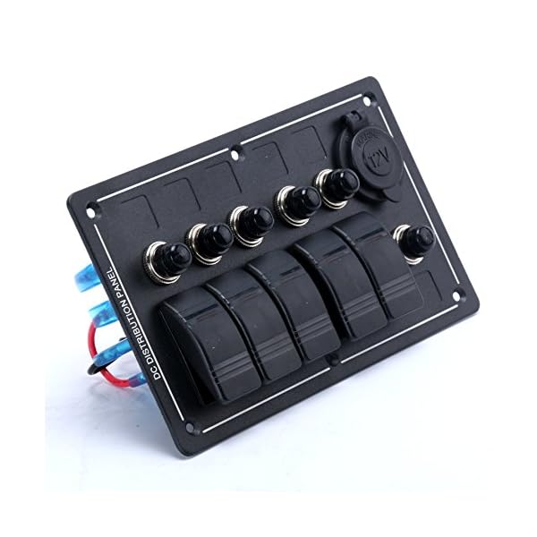 Amarine-made-5-Gang-Aluminium-LED-Rocker-CIG-Socket-Circuit-Breaker-Waterproof-Marineboatrv-Switch-Panel Amarine-made-5-Gang-Aluminium-LED-Rocker-CIG-Socket-Circuit-Breaker-Waterproof-Marineboatrv-Switch-Panel