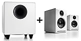 Audioengine A2 White Wireless Computer Speakers for