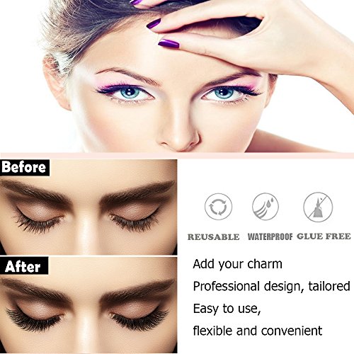 3D Magnetic Eyelashes by TrimDish, Reusable False Eyelashes for Natural Look (4 Pieces), No Glue Required Fake Mink Lashes - Thumbnail 3