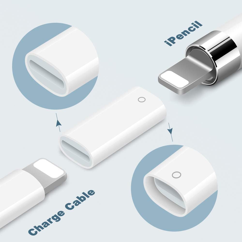 ACOCOBUY Compatible with Apple Pencil Charger Adapter for iPencil 1st gen Adaptor Charging Adapter Compatible with Apple Pencil 1st Gen Female to Female Charge Connector for iPad Pro 12.9 1st - Image 3