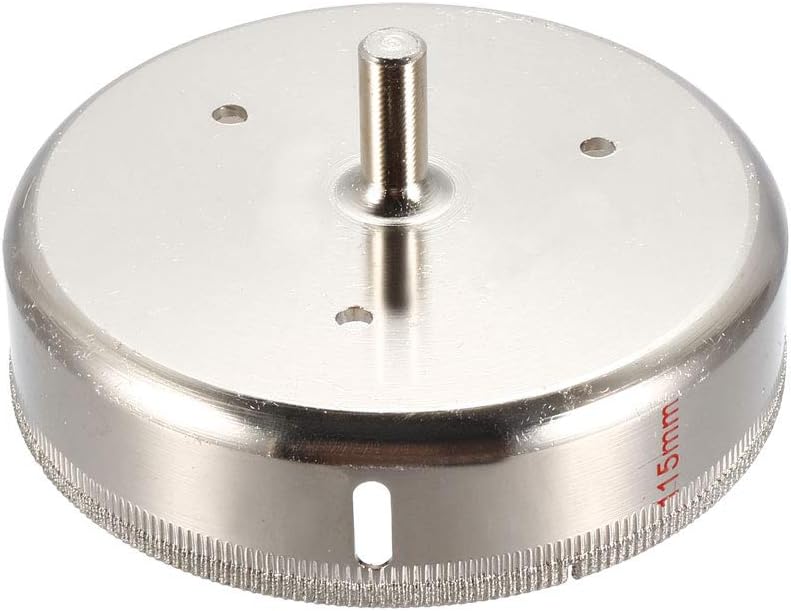 Sourcingmap 115mm Diamond Coated Glass Hole Saw Drill Bits for Ceramic Tile Marble Rock Porcelain Bottles Pots Brick