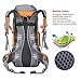 ONEPACK 70L Internal Frame Hiking Backpack with Rainfly (65+5L) Backpacking Bag with Waterproof Rain Cover for Outdoor Travel Winter Mountaineering Trekking Orange