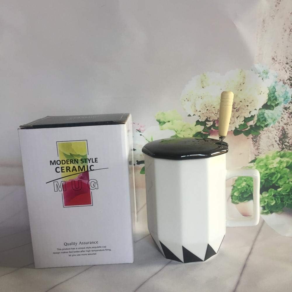 Household Ceramic Cup Creative Mug Geometric Pattern Coffee Cup Student Water Cup Ceramic 10 oz Office Coffee Reusable Coffee Tea Mug a 300Ml