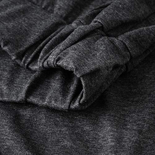 CCatyam Plus Size Pants for Women, Trouser High Waist Leggings Solid Pocket Sexy Loose Casual Fashion Gray - Thumbnail 5