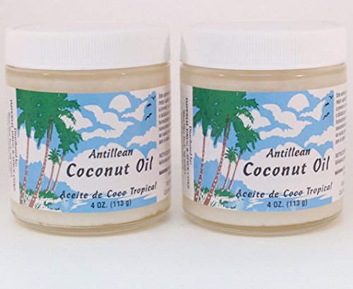 Antillean Coconut Oil 4 oz. Aceite De Coco 2-PACK