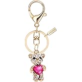 Bling Crystal Teddy Bear with Pink Heart Keychain Creative Packaging Box MZ823-1