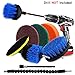 Drill Brush Power Scrubber Cleaning Kit, 9 Pack Cleaner Scrubbing Brushes Attachments for Bathroom Surface, Carpet, Grout, Tile, Tub, Shower, Kitchen, Auto, Boat Fiberglass (Blue)