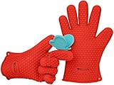 Silicone Cooking & BBQ Gloves ★ Heat Resistant, Best Value, Premium, FDA Approved Grilling Glove for Men and Women ★ Perfect for Cooking, Baking & Barbecuing in the Kitchen or Outdoors ★ Use As Oven Mitts, Pot Holder or Grips ★ Easy to Clean, Insulated, Waterproof & Non-slip ★ Great Gift Idea ★ Protect Your Hands